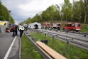 VU Gefahrgut LKW umgestuerzt A 4 Rich Koeln Hoehe AS Gummersbach P106